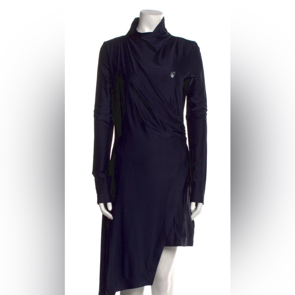 Off-White Asymmetrical Black Dress
